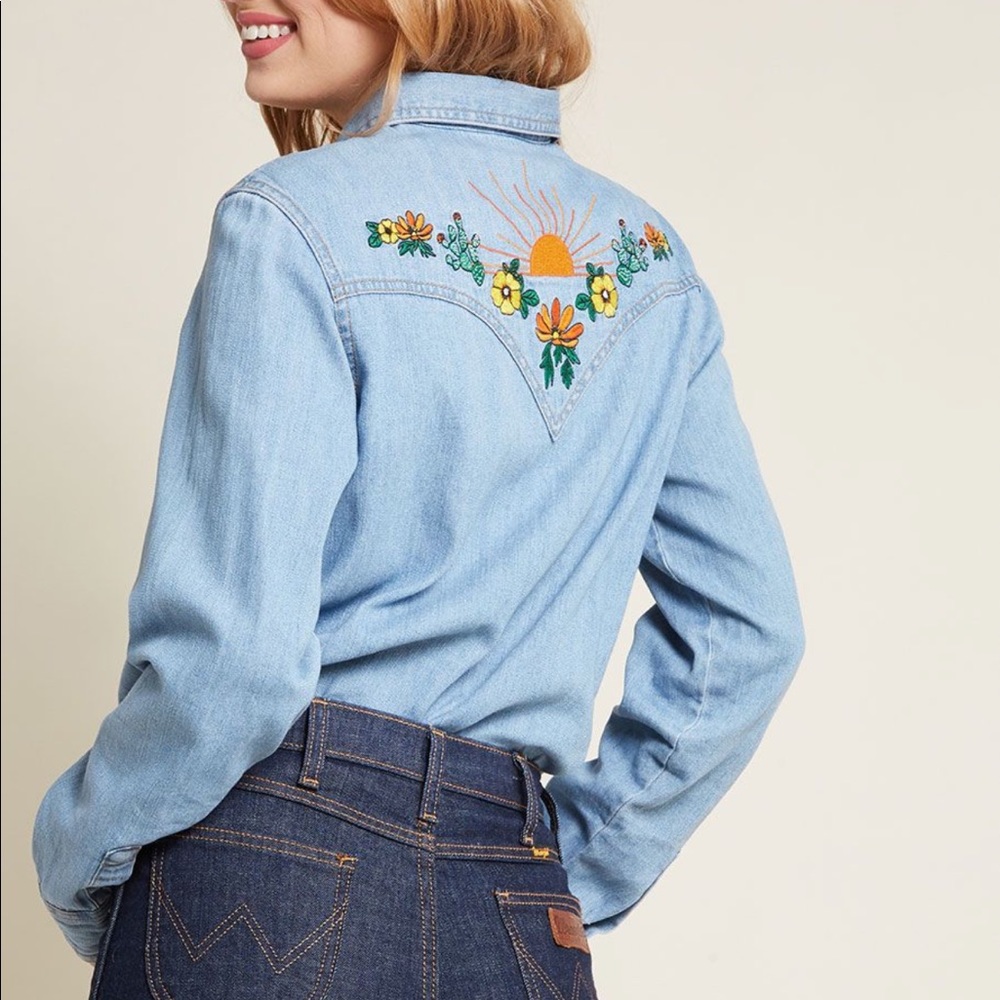 Modcloth x Wrangler Austin Translation Denim Shirt